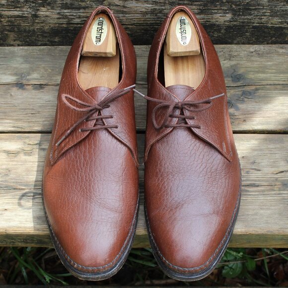 Vintage Dack's Brown Prairie Oxhide Leather Derby, Men's 12 F, Made in Canada - Picture 3 of 12